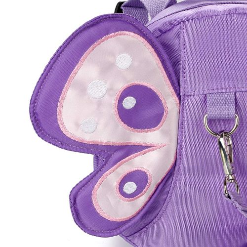  [아마존베스트]Hipiwe Baby Anti-Lost Backpack Butterfly Walking Safety Belt Harness Toddler Reins Strap with Leash (Purple)