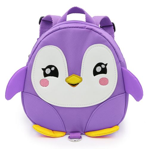  [아마존베스트]Hipiwe Baby Toddler Walking Safety Backpack Little Kid Boys Girls Anti-Lost Travel Bag Harness Reins Cute Cartoon Penguin Mini Backpacks with Safety Leash for Baby 1-3 Years Old (P