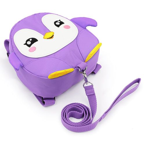  [아마존베스트]Hipiwe Baby Toddler Walking Safety Backpack Little Kid Boys Girls Anti-Lost Travel Bag Harness Reins Cute Cartoon Penguin Mini Backpacks with Safety Leash for Baby 1-3 Years Old (P