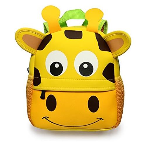  [아마존베스트]Hipiwe Toddler Backpack for Little Kids Water Resistance Kindergarten Preschool Bags Neoprene Children Schoolbag Cute Animal Cartoon Backpacks for Baby Boys Girls