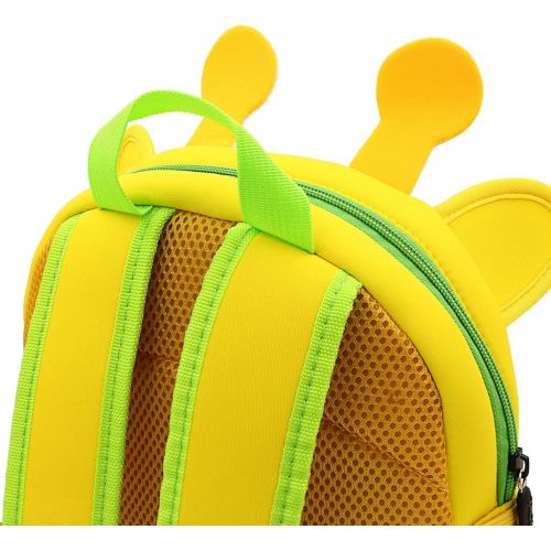  [아마존베스트]Hipiwe Toddler Backpack for Little Kids Water Resistance Kindergarten Preschool Bags Neoprene Children Schoolbag Cute Animal Cartoon Backpacks for Baby Boys Girls