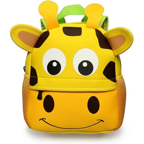  [아마존베스트]Hipiwe Toddler Backpack for Little Kids Water Resistance Kindergarten Preschool Bags Neoprene Children Schoolbag Cute Animal Cartoon Backpacks for Baby Boys Girls