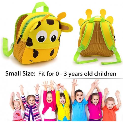  [아마존베스트]Hipiwe Toddler Backpack for Little Kids Water Resistance Kindergarten Preschool Bags Neoprene Children Schoolbag Cute Animal Cartoon Backpacks for Baby Boys Girls