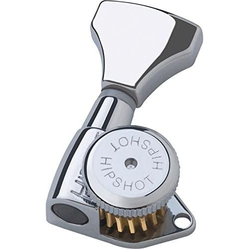  Hipshot 6GLO Grip-Lock Locking Guitar Tuning Machines 3+3 - Universal Mounting Plate UMP included - Chrome