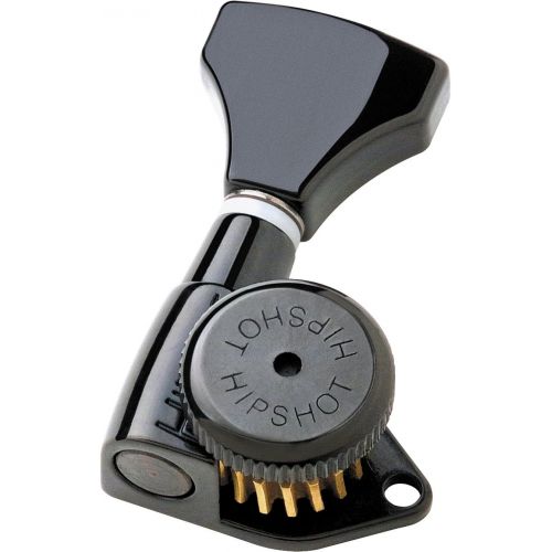  Hipshot 6GLO Grip-Lock Locking Guitar Tuning Machines 3+3 Black