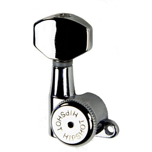  Hipshot Grip-Lock 6 inline Enclosed 21mm Post Locking Tuners - Chrome