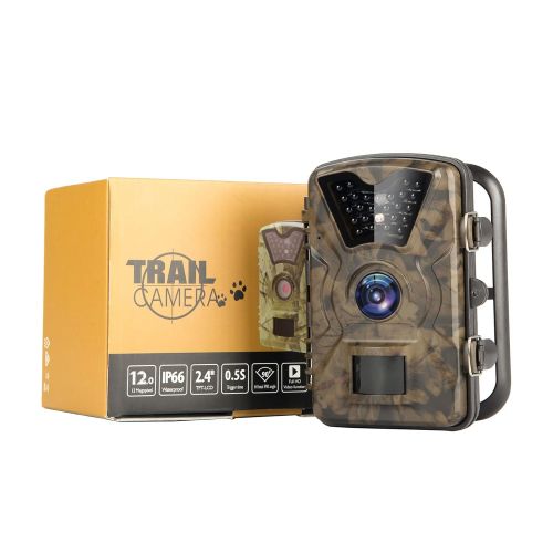  Hiram Trail Camera 12MP 1080P 2.4 LCD Hunting & Game Camera with 940nm Upgrading IR LEDs 0.5s Trigger Speed Night Vision up to 65ft20m IP66 Waterproof & Dustproof Design