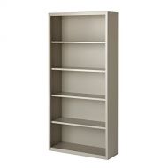 Hirsh Industries Hirsh 5 Shelf Metal Bookcase in Light Gray