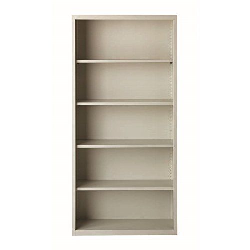  Hirsh Industries Hirsh 5 Shelf Metal Bookcase in Light Gray