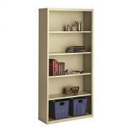 Hirsh Industries Hirsh 5 Shelf Metal Bookcase in Putty