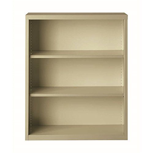  Hirsh Industries Hirsh 3 Shelf Metal Bookcase in Putty