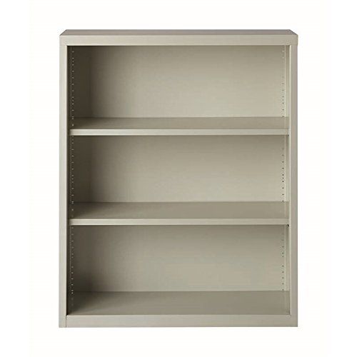  Hirsh Industries LLC Hirsh 3 Shelf Metal Bookcase in Light Gray