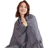 [아마존 핫딜] [아마존핫딜]Hiseeme Cooling Weighted Blanket 15lbs for Adult Summer (48x72, Full Size) 100% Cotton with Glass Beads - Dark Grey