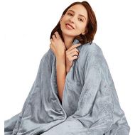 [아마존베스트]Hiseeme Warm Weighted Blanket for Adult (10 lbs, 48x72, Twin Size) Warm Blanket Great for Winter - Grey