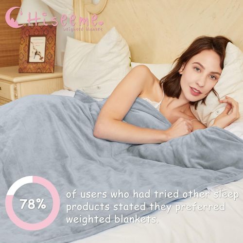  [아마존베스트]Hiseeme Warm Weighted Blanket for Adult (10 lbs, 48x72, Twin Size) Warm Blanket Great for Winter - Grey