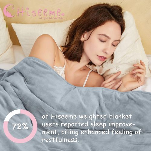  [아마존베스트]Hiseeme Warm Weighted Blanket for Adult (10 lbs, 48x72, Twin Size) Warm Blanket Great for Winter - Grey