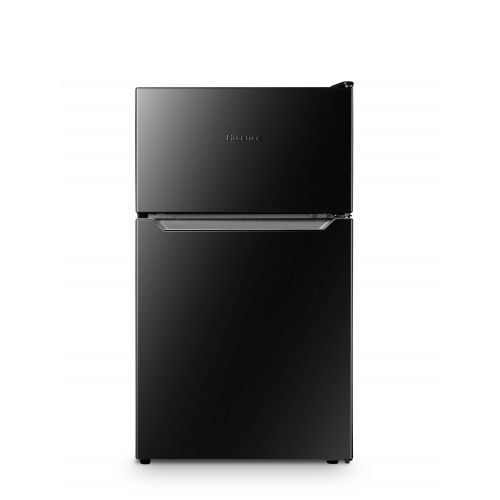 하이센스 Hisense 3.2 Cu Ft Two Door Mini Fridge with Freezer RT32D6ABE, Black