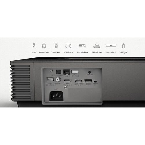 하이센스 Hisense L9H 3000-Lumen UHD 4K Ultra Short-Throw Laser DLP Smart Home Theater Projector with 120