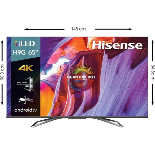하이센스 Hisense 65-Inch Class H9 Quantum Series Android 4K ULED Smart TV with Hand-Free Voice Control (65H9G, 2020 Model)