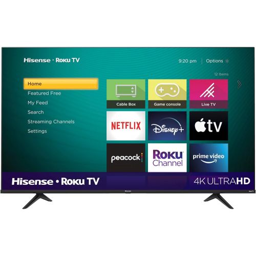 하이센스 Hisense 55-Inch Class R6 Series Dolby Vision HDR 4K UHD Roku Smart TV with Alexa Compatibility (55R6G, 2021 Model)