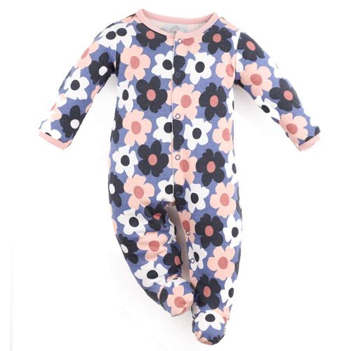  Hisharry Baby Girls Footed Pajamas 3-Pack Cotton Infant Overall Sleeper and Play