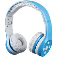 [아마존베스트]Bluetooth headphones, Hisonic childrens headphones, lightweight, portable headset with volume limiter, adjustable, built-in microphone and two ports for sharing. (blue)