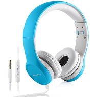 [아마존베스트]Childrens headphones, Hisonic headphones for children, lightweight headphones with volume limit, music sharing function, microphone, adjustable childrens headset for boys and girls