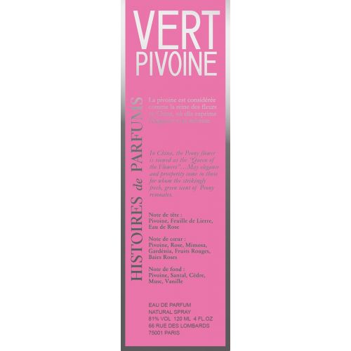  Histoires de Parfums Vert Pivoine Eau De Parfum Spray,4 Fl Oz