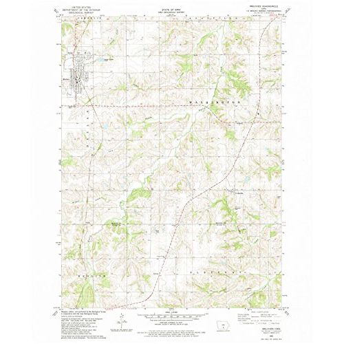  Historic Pictoric 1982 Melcher, IA - Iowa - USGS Historical Topographic Map : 44in x 55in