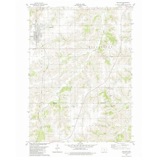  Historic Pictoric 1982 Melcher, IA - Iowa - USGS Historical Topographic Map : 44in x 55in