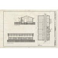 Historic Pictoric : Blueprint Plan; Transverse and Longitudinal Sections - New Albany & Salem Railroad, North Street, Gosport, Owen County, in 36in x 24in