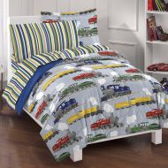 History Dream Factory Trains Ultra Soft Microfiber Boys Comforter Set, Blue, Twin