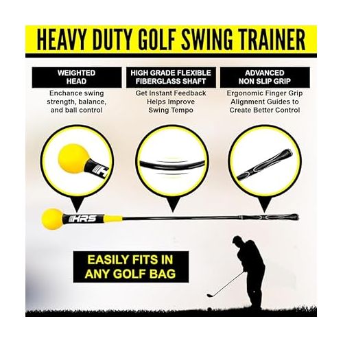  Warm Up Golf Swing Trainer (2 Sizes), Boost Swing Confidence, Correct Swing Sequence for Long Distance Powerful Shots - Instant Feedback Mechanism for a Quick Swing Adjustment and Improvement