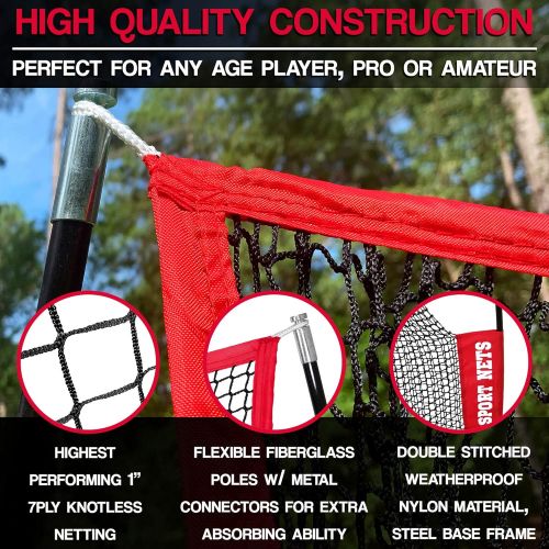  [아마존베스트]Hit Run Steal Heavy Duty Golf Net 10 X 7 - Perfect Golf Practice Net for Indoor Outdoor Garage Backyard Golf Practice. Golf Hitting Net is A Portable Home Driving Range. Comes W/Carry Bag