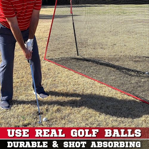  [아마존베스트]Hit Run Steal Heavy Duty Golf Net 10 X 7 - Perfect Golf Practice Net for Indoor Outdoor Garage Backyard Golf Practice. Golf Hitting Net is A Portable Home Driving Range. Comes W/Carry Bag