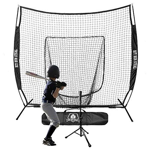 Hit Run Steal Practice Baseball and Softball Heavy Duty Large Hitting Net and Carrying Bag