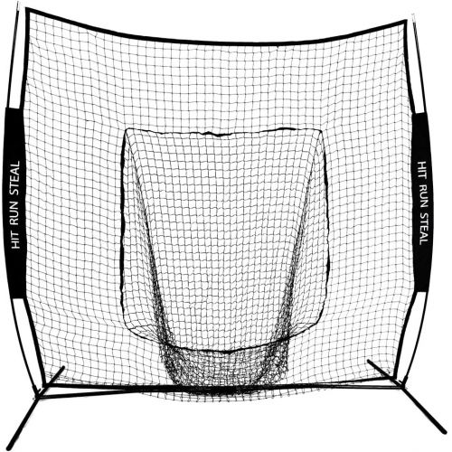  Hit Run Steal Practice Baseball and Softball Heavy Duty Large Hitting Net and Carrying Bag