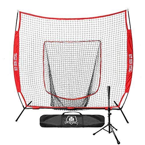  Hit Run Steal Practice Baseball and Softball Heavy Duty Large Hitting Net and Carrying Bag