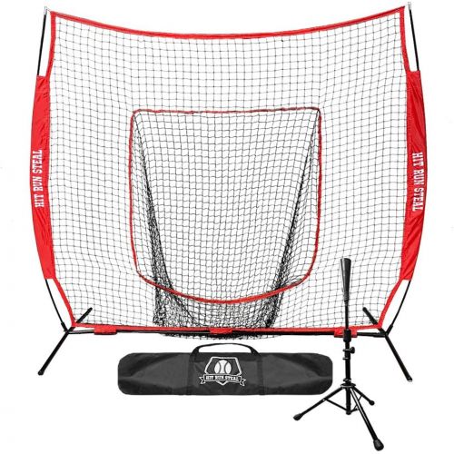  Hit Run Steal Practice Baseball and Softball Heavy Duty Large Hitting Net and Carrying Bag