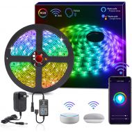 [아마존 핫딜] [아마존핫딜]HitLights Smart WiFi LED Strip Lights, 16.4FT RGB 5050 LED Light Kit Working with Alexa, Google Home Phone APP Controlled, for Home, Kitchen, TV, Party & DIY Decoration