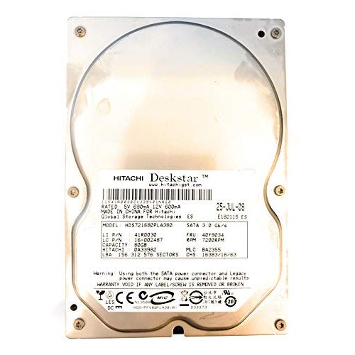  Hitachi HDS721680PLA380 80GB, Internal Hard Drive