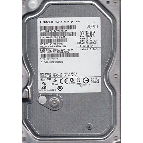  Hitachi HDS721025CLA682 250GB 7200RPM SATA Hard Drive