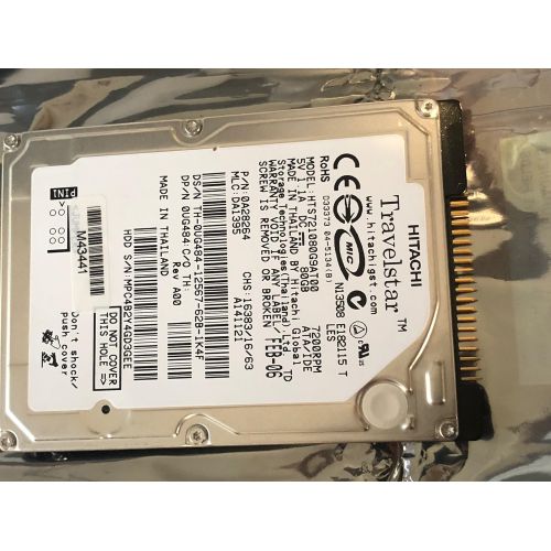  HTS721080G9AT00 Hitachi Travelstar 7K100 Hard Drive HTS721080G9AT00