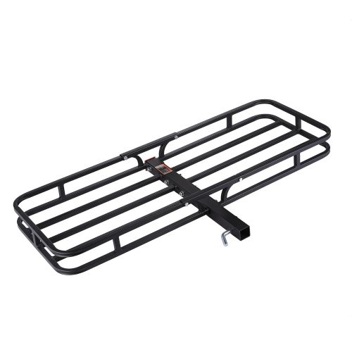  OrionMotorTech Hitch Mount Steel Cargo Carrier Luggage Basket, Fits 2 Inches Receiver Hitch Hauler (Max. Load Capacity: 500 lb.)