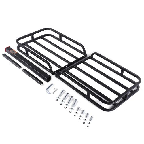  OrionMotorTech Hitch Mount Steel Cargo Carrier Luggage Basket, Fits 2 Inches Receiver Hitch Hauler (Max. Load Capacity: 500 lb.)