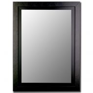 Hitchcock-Butterfield Super Nuevo Black Satin/Black Liner Framed Wall Mirror, 42 x 54