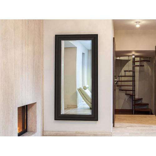  Hitchcock-Butterfield Espresso Walnut Framed Wall Mirror, 42 x 54