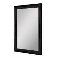 Hitchcock-Butterfield Second Look Mirrors 3 Step Satin Black Framed Wall Mirror, 36 x 46