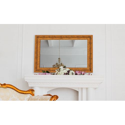  Hitchcock-Butterfield Milano Golden Classic Framed Wall Mirror, 37 x 76