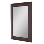 Hitchcock-Butterfield Reflections Red Mahogany Black Trim Framed Wall Mirror, 38 x 48